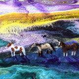 Wild Horses in Mountain Sunset Original Painting