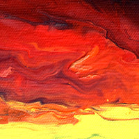 Sunset Over the Mountains Abstract Original Painting