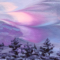 Pacific Northwest In Purple Moonlight Original Painting - SOLD