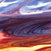 Wild Sunset in the Pacific Northwest Original Painting Laura Milnor Iverson Official Site
