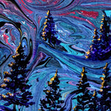 Starry Night in the Pacific Northwest Original Painting by Oregon Artist Laura Milnor Iverson