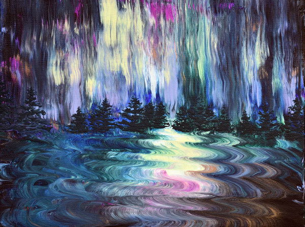 Aurora Borealis in the Rain Original Painting - NFS - Prints Available