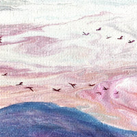 Geese Over a River Gorge Original Painting Laura Milnor Iverson