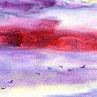 Sunset Layers of Clouds and Mist Original Painting Laura Milnor Iverson