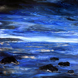 Depoe Bay Oregon Coast Blue Seascape Original Painting PNW Ocean Laura Milnor Iverson