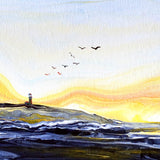 Lighthouse Over an Inky Sea Original Painting Laura Milnor Iverson Official Site