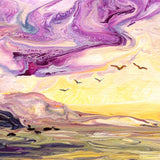 Violet Clouds Over the Deep Original Painting Laura Milnor Iverson Official Site