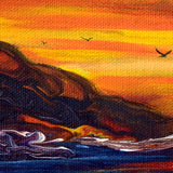 Oregon Coast Sunset Reflections Original Painting Laura Milnor Iverson Official Site