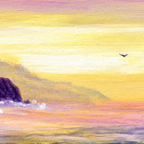 Purple Twilight Over the Oregon Coast Original Painting Laura Milnor Iverson Official Site