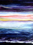 Gentle Twilight Over a Bay Original Painting Oregon Coast Ocean Seascape