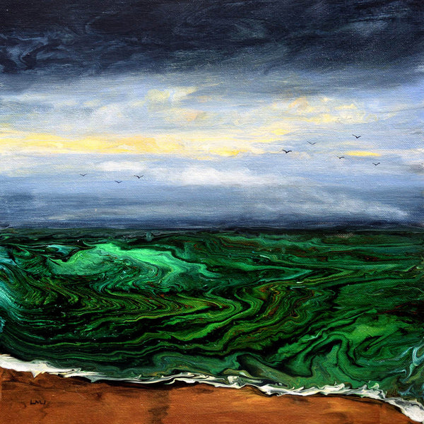The Malachite Sea Original Painting - Laura Milnor Iverson Official Site