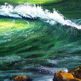 Wave at Twilight in the Pacific Northwest Original Painting Laura Milnor Iverson Official Site