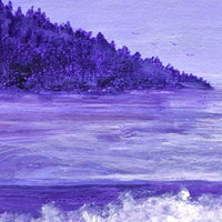 Lavender Moonlight Over the Oregon Coast Original Painting - Laura Milnor Iverson Official Site