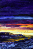 Foam on the Twilight Sea Original Painting Laura Milnor Iverson Oregon Coast Seascape Pour Painting
