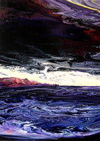 The Restless Sea Original Painting Laura Milnor Iverson Pacific Northwest Oregon Coast Pour
