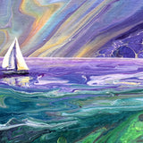 Sailing into the Amethyst Sea Original Painting Laura Milnor Iverson Official Site