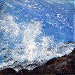 Crashing Wave at the Oregon Coast Original Painting - Laura Milnor Iverson Official Site