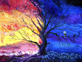 Spring and Winter Tree of Life Original Painting Laura Milnor Iverson Official Site