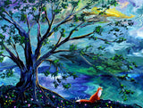 Fox by a River Original Painting