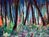 Woodland Wildflowers and Butterflies Original Painting