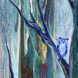 Owl in Misty Woodland Original Painting Laura Milnor Iverson Official Site
