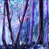 Woodland Squirrel Fantasy Forest Original Painting on Canvas