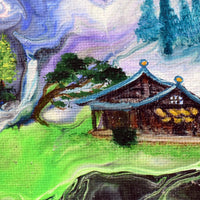 Temple in Green Fields Original Painting Laura Milnor Iverson Official Site