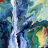 I Dream of Multnomah Falls Original Painting Laura Milnor Iverson