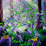 Butterfly Grove in Redwood Forest Original Painting - Laura Milnor Iverson Official Site