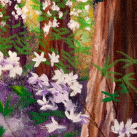 Daybreak In Springtime Redwood Trees Original Painting - Laura Milnor Iverson Official Site
