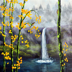 Flickers at Silver Falls Original Painting Oregon Waterfall Landscape