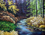 Silver River in Late Summer Original Painting Oregon Landscape Laura Milnor Iverson