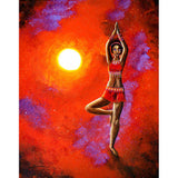 Red Tara Yoga Goddess Original Painting - Laura Milnor Iverson Official Site