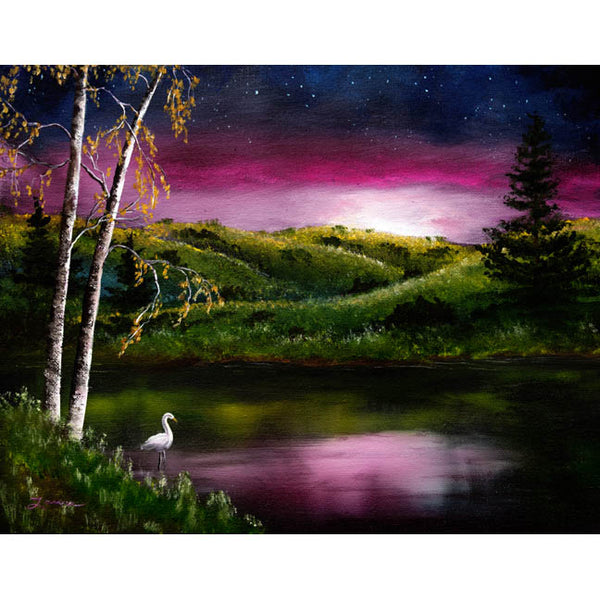Twilight at Vasona Lake Original Painting - SOLD