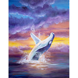 Humpback Whale in Sunset Original Painting - SOLD - Prints Available