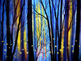 Fireflies in Winter Light Original Painting Laura Milnor Iverson Official Site