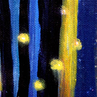 Fireflies in Winter Light Original Painting Laura Milnor Iverson Official Site