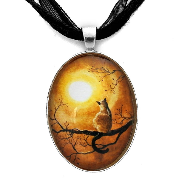 Siamese Cat in Timeless Autumn Handmade Pendant Laura Milnor Iverson Official Site