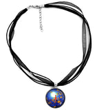 Golden Flowers in Moonlight Handmade Pendant Necklace - Laura Milnor Iverson Official Site