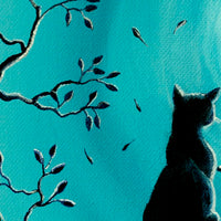 Three Black Cats Under A Full Moon Original Painting - SOLD