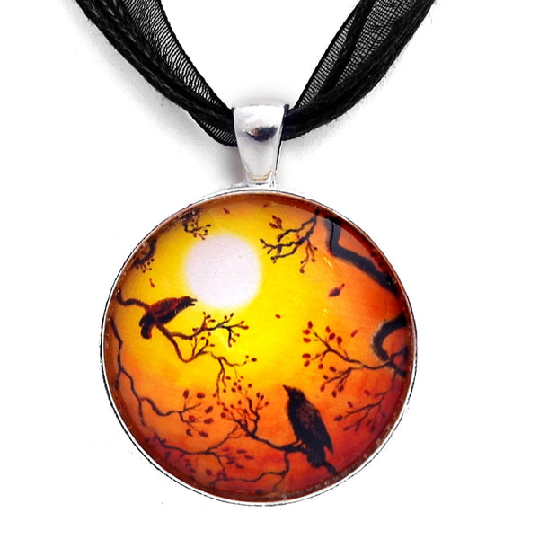 Harvest Crows Handmade Pendant Necklace - Laura Milnor Iverson Official Site
