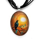 Raven in Dark Autumn Handmade Pendant Necklace - Laura Milnor Iverson Official Site