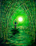 Green Tara in the Hall of Bamboo Original Painting